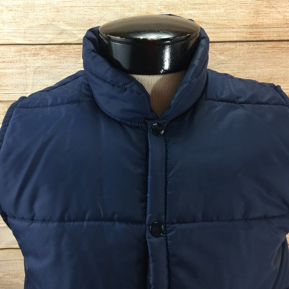 Vintage Horizon Blue Puffer Vest Jacket M